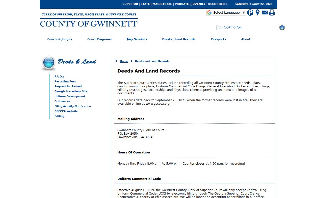 Gwinnett deed records for the Suwanee street directory